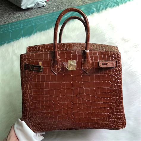 hermes birkin 30cm brown porosus crocodile leather|hermes birkin 30cm bags.